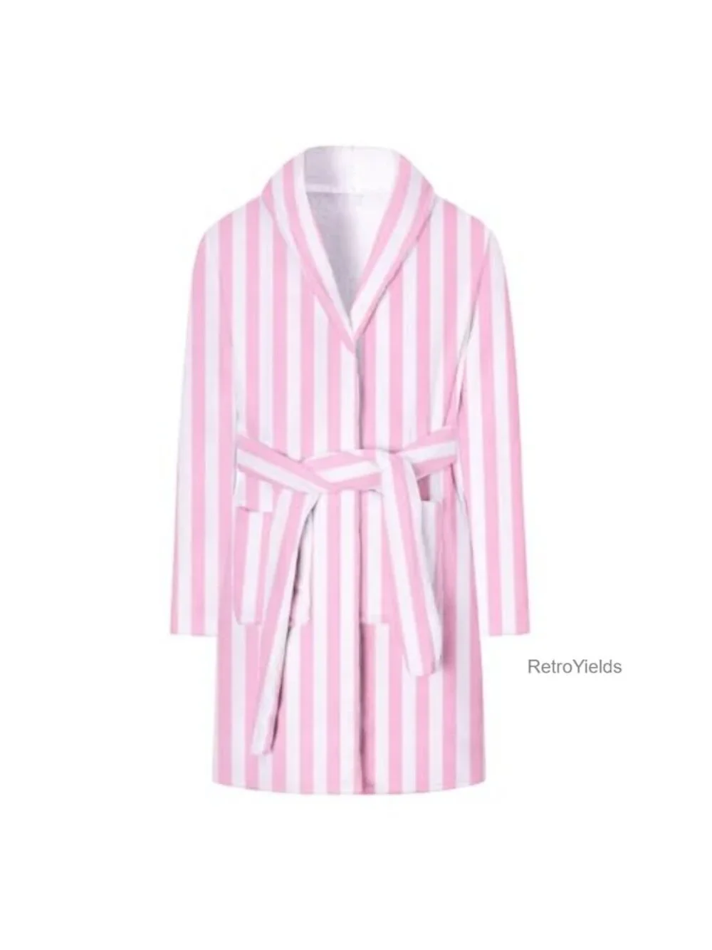 Kids Fleece Bathrobe Shawl Collar with Belt and Pockets Girls Boys 2-15
